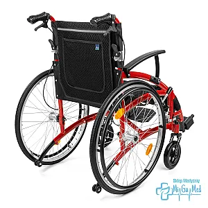 EXCLUSIVE-TIM LIGHT - Wózek inwalidzki aktywny aluminiowy, czerwony lub niebieski